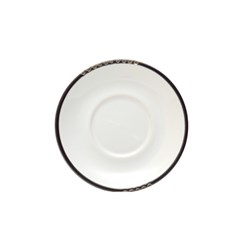 Bistrot Espresso Saucer White Black Rim 115mm Pro.mundi