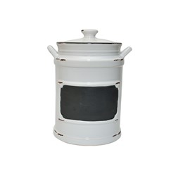 Bistrot Canister White Black Rim Small Pro.mundi