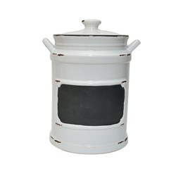 Bistrot Canister White Black Rim Medium Pro.mundi