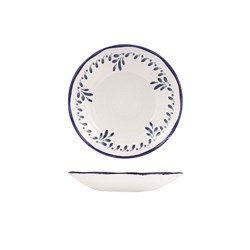 1076480 - Mediterranean Coupe Bowl White & Blue 250mm