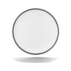 1077040 - Nano Cru Round Coupe Plate White & Black 310mm