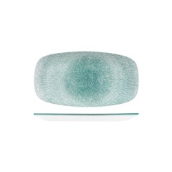 Raku Oblong Chefs Plate 355X189mm Jade Green (6)