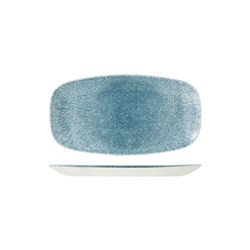Raku Oblong Chefs Plate 355X189mm Topaz Blue (6)