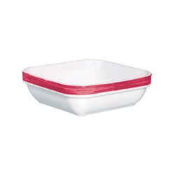 Opal Brush Square Dish Cherry Red 110mm Arcoroc