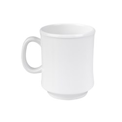 Melamine Mug Stackable White 320ml Ryner