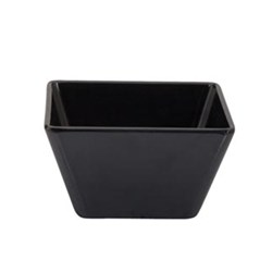 Melamine Bowl Square Black 130mm Ryner