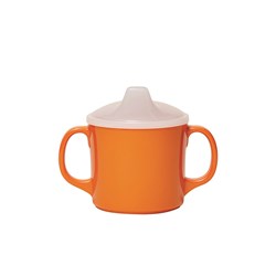 Melamine Sippy Cup & Lid Orange 200ml Barel