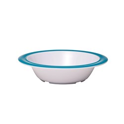 Melamine Rimmed Bowl Cyan 160mm Barel