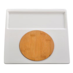 Buffet Platter Square With Bamboo Insert 267mm 