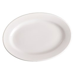Basics Oval Plate White 235mm Essentials Collection
