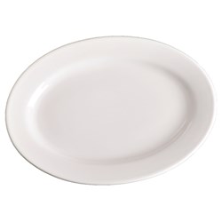 Basics Oval Plate White 305mm Essentials Collection