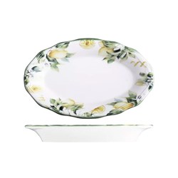 Sorrento Oval Scallop Plate 210x135mm ID Fine