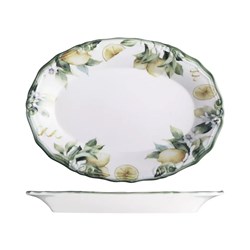 Sorrento Oval Scallop Plate 260x170mm ID Fine