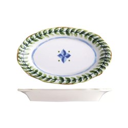 Capri Oval Scallop Plate 210x135mm ID Fine