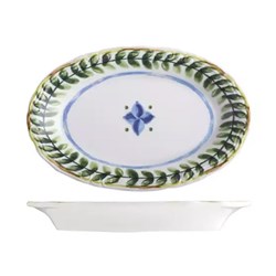 Capri Oval Scallop Plate 260x170mm ID Fine