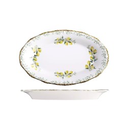 Verona Oval Scallop Plate 210x135mm ID Fine