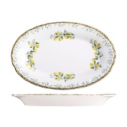 Verona Oval Scallop Plate 260x170mm ID Fine
