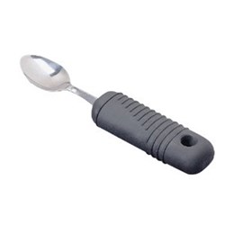 Sure Grip Jnr Spoon Blk Rubber Ribbed Hdl