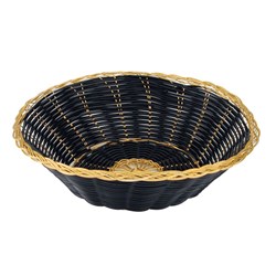 Basket Round 200Mm Blk/Gold P/Prop (12)