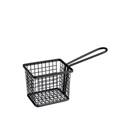 Service Basket Rectangular Black 94x78x80mm Moda