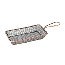 Brooklyn Service Basket Rectangular Antique Copper 220x120x35mm Moda