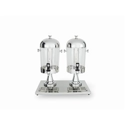 Beverage Dispenser Dbl 7Lt 18/10 S/S W/- Acrylic Body