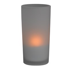 Candle Holder Wht Frosted Glass 121X63mm (12)