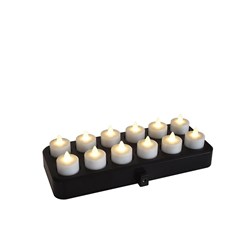 Rechargeable Led Candles Warm White Set Of 12