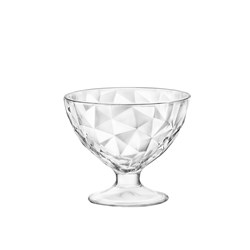 Diamond Glass Footed Dessert Bowl Bormioli Rocco