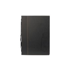 Trendy Leatherlook Beverage Menu Holder & Double Insert Black A4 Securit