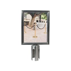 Retractable Barrier Stanchion Stand Sign Frame A4 Securit