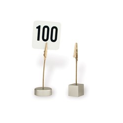 Stainless Steel Menu Card Holder & Clip Square 100mm 