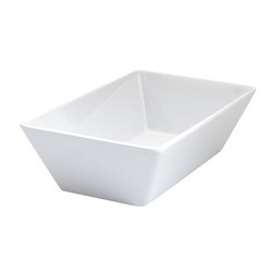 Melamine Rect Deep Bowl White 250mm Ryner