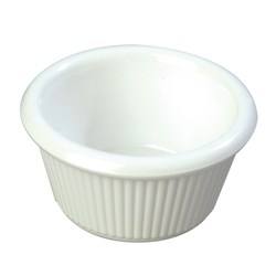 Melamine Ramekin Fluted White 60ml Ryner