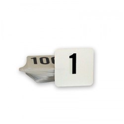 Plastic 1 - 100 Table Number Set Black/ White 150mm 