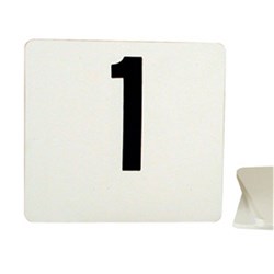 Plastic 1 - 50 Table Number Set Black/ White 150mm 