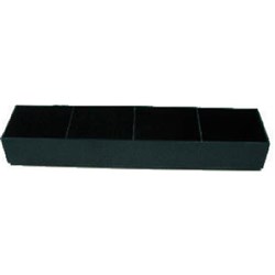 Melamine Four Compartment Sachet Holder Black 