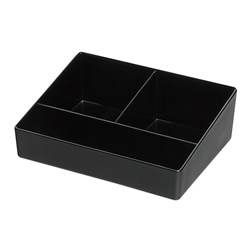 Sachet Holder 3 Comp Blk Melamine 150X115x50mm (12)
