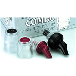 Spirit Measure 30Ml Tru-Pour W/- Cap Burgundy Plastic