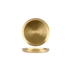 Round Serving Tray Satin Brass 265x30mm
