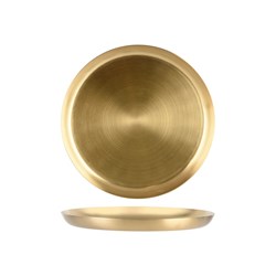 Round Serving Tray Satin Brass 365x30mm Zanzi