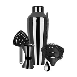 5 Piece Cocktail Set Gunmetal 500ml Zanzi