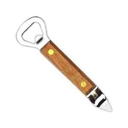 Bottle Opener & Can Piercer Wood Hdl (6)