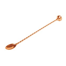 Bar Spoon & Muddler Copper Prostirrer Twisted Hdl (12)