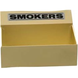 Floor Ashtray Steel 300Mm Cream Powdercoat Smokers