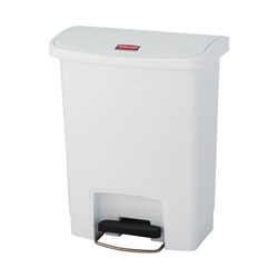 Slim Jim 30L Front Step Bin White Rubbermaid