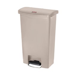 Slim Jim 50L Front Step Bin Beige Rubbermaid 