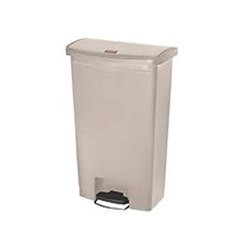 Slim Jim 68L Front Step Bin Beige Rubbermaid