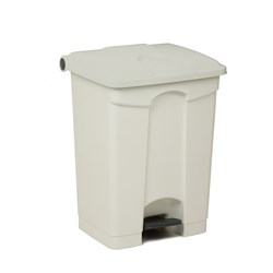 Pedal Bin Plastic White Base White Lid 70L Probbax
