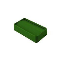 Svelte Rectangular Swing Lid Green Suit 60L/87L Slim Bins Kleaning Essentials